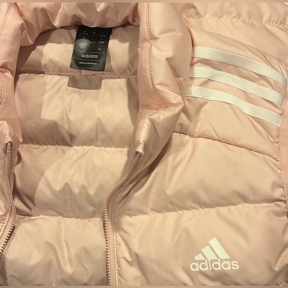 Adidas Essentials 3 Stripe Duck Down Vest Jacket - Picture 3 of 13